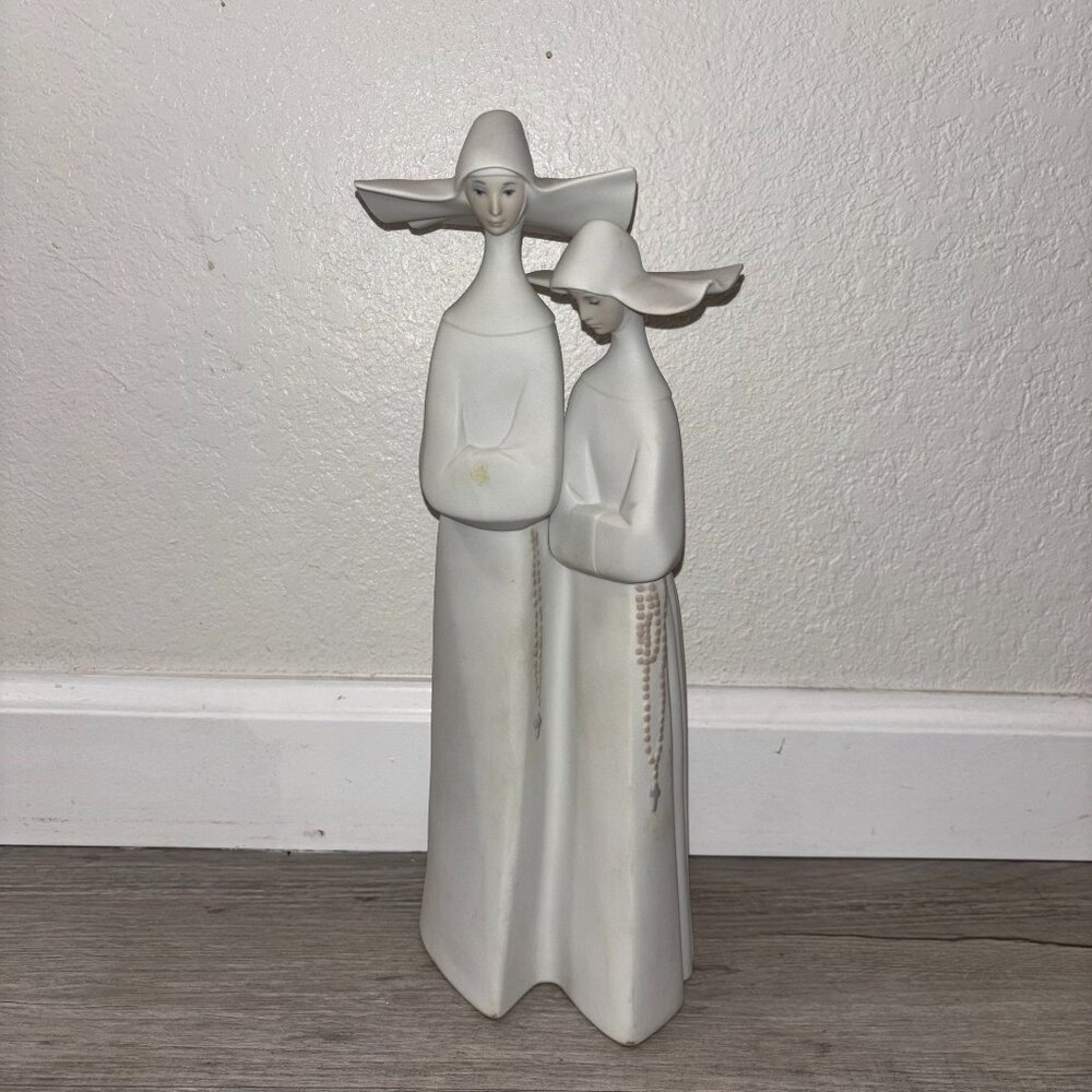 Lladro Nuns Porcelain Statue